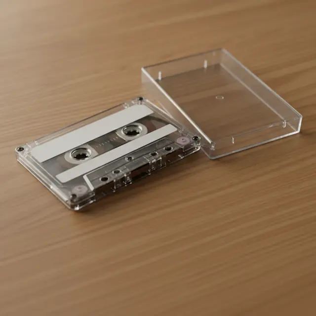 Cassette audio transparente